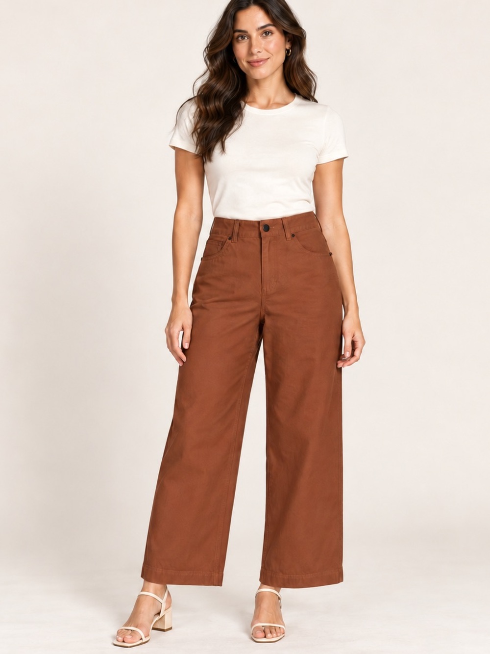 Lululemon City Sleek WideLeg HighRise Pant Light Utilitech Size 26 Roasted Brown